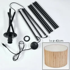 Bongal Lampadaire Noir, 1 lumière