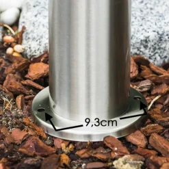 Borne d'éclairage Avize Acier inoxydable, 1 lumière, Détecteur de mouvement