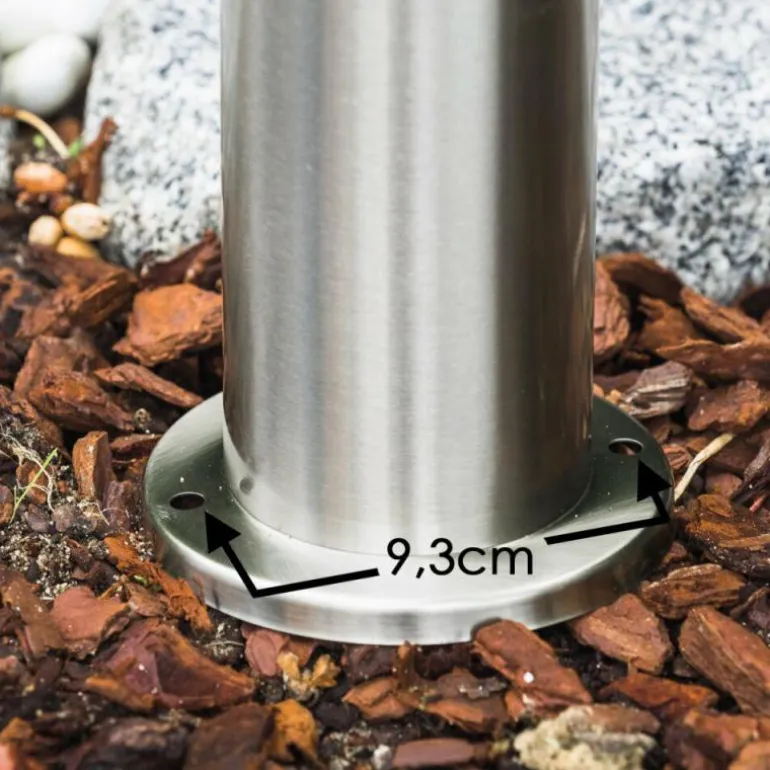 Borne d'éclairage Avize Acier inoxydable, 1 lumière, Détecteur de mouvement