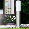 Borne d'éclairage Caserta Acier inoxydable, 1 lumière, Détecteur de mouvement