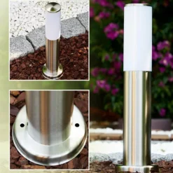 Borne d'éclairage Caserta Acier inoxydable, 1 lumière