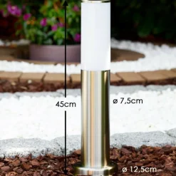 Borne d'éclairage Caserta Acier inoxydable, 1 lumière