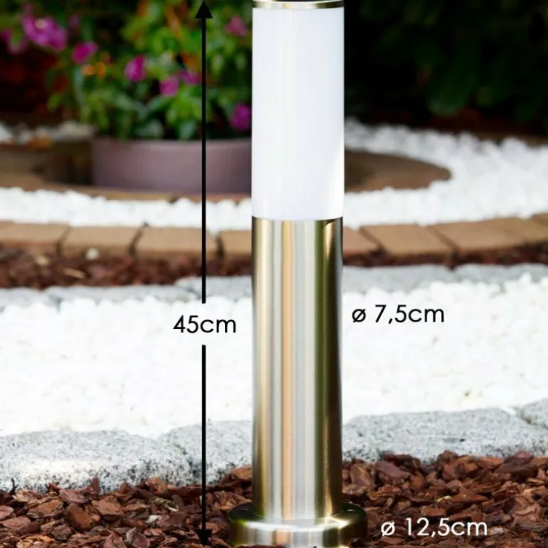 Borne d'éclairage Caserta Acier inoxydable, 1 lumière