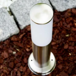 Borne d'éclairage Caserta Acier inoxydable, 1 lumière