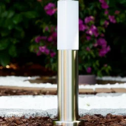 Borne d'éclairage Caserta Acier inoxydable, 1 lumière