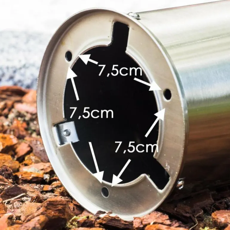 Borne d'éclairage Dakar Acier inoxydable, 1 lumière, Détecteur de mouvement