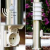 Borne d'éclairage Tunes Acier inoxydable, 1 lumière, Détecteur de mouvement