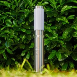Borne d'éclairage Walise Acier inoxydable, 1 lumière, Détecteur de mouvement