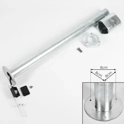 Borne lumineuse Amyton Acier inoxydable, Transparent, Zingué, 1 lumière