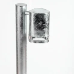 Borne lumineuse Amyton Acier inoxydable, Transparent, Zingué, 1 lumière