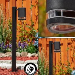 Borne lumineuse Amyton Noir, 1 lumière