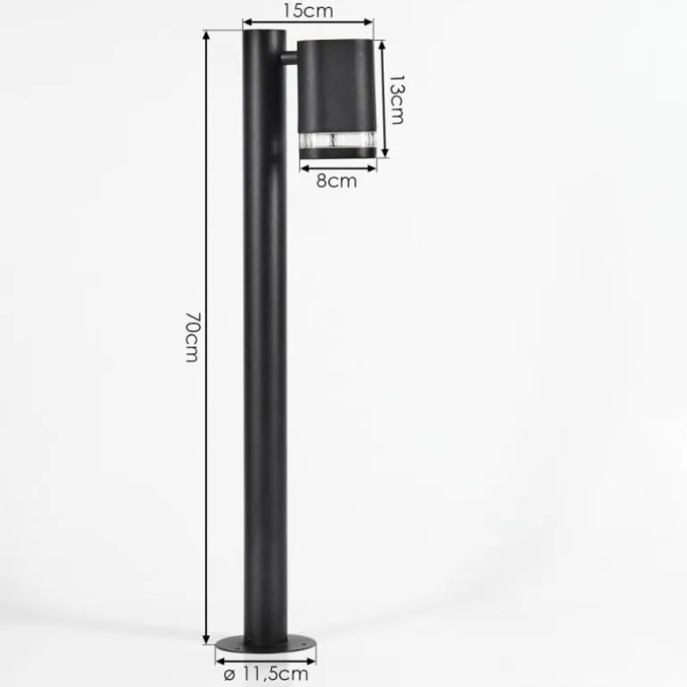 Borne lumineuse Amyton Noir, 1 lumière
