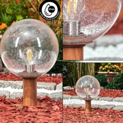 Borne lumineuse Bubodefo Brun, Couleur bois, 1 lumière