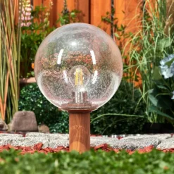 Borne lumineuse Bubodefo Brun, Couleur bois, 1 lumière