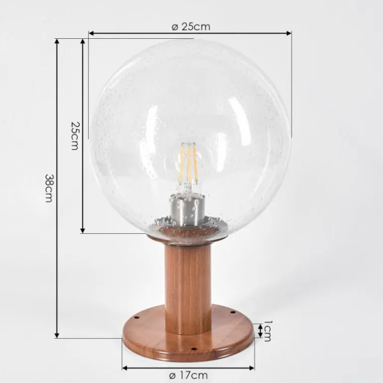 Borne lumineuse Bubodefo Brun, Couleur bois, 1 lumière
