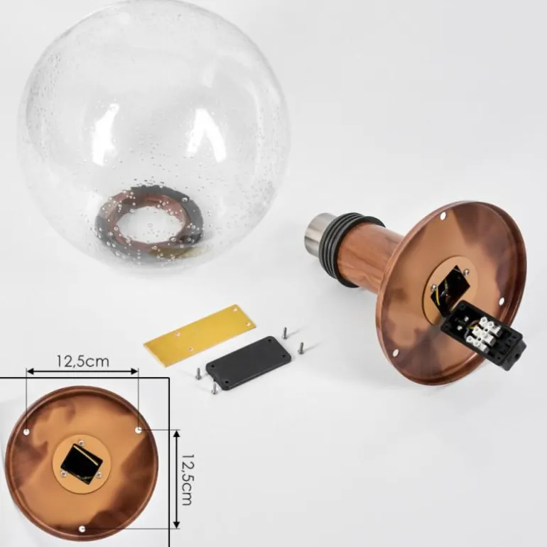 Borne lumineuse Bubodefo Brun, Couleur bois, 1 lumière