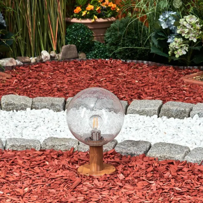 Borne lumineuse Bubodefo Brun, Couleur bois, 1 lumière