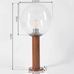 Borne lumineuse Bubodefo Brun, Couleur bois, 1 lumière