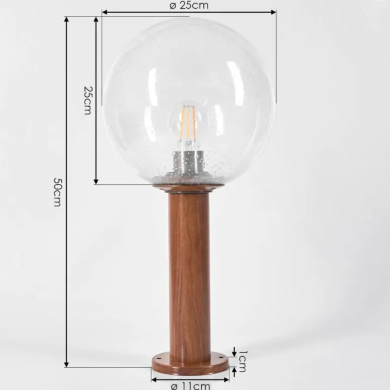 Borne lumineuse Bubodefo Brun, Couleur bois, 1 lumière