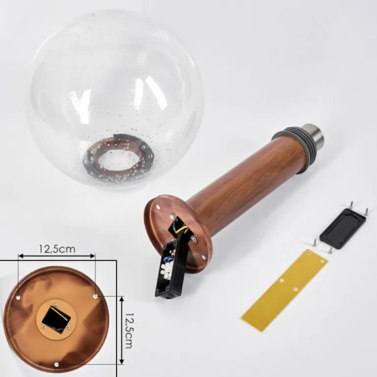 Borne lumineuse Bubodefo Brun, Couleur bois, 1 lumière