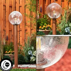 Borne lumineuse Bubodefo Brun, Couleur bois, 1 lumière