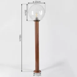 Borne lumineuse Bubodefo Brun, Couleur bois, 1 lumière