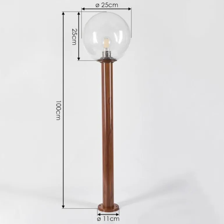 Borne lumineuse Bubodefo Brun, Couleur bois, 1 lumière