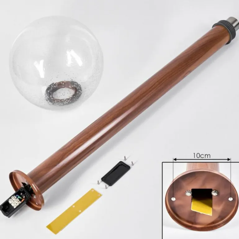 Borne lumineuse Bubodefo Brun, Couleur bois, 1 lumière