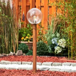 Borne lumineuse Bubodefo Brun, Couleur bois, 1 lumière