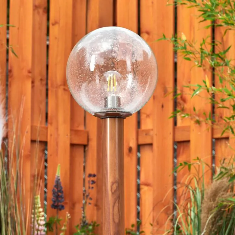 Borne lumineuse Bubodefo Brun, Couleur bois, 1 lumière