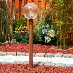 Borne lumineuse Bubodefo Brun, Couleur bois, 1 lumière