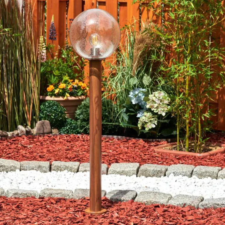 Borne lumineuse Bubodefo Brun, Couleur bois, 1 lumière