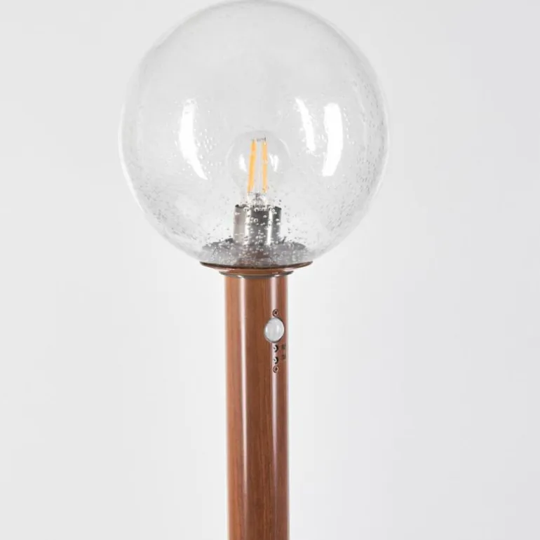 Borne lumineuse Bubodefo Brun, Couleur bois, 1 lumière, Détecteur de mouvement