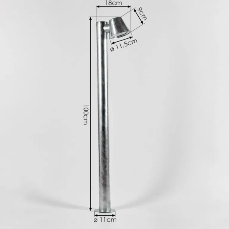 Borne lumineuse Cook Acier inoxydable, Zingué, 1 lumière
