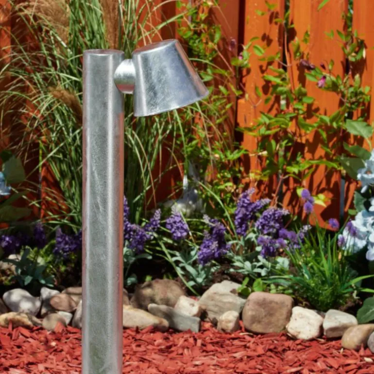 Borne lumineuse Cook Acier inoxydable, Zingué, 1 lumière