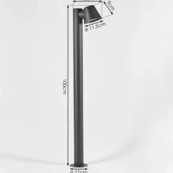 Borne lumineuse Cook Noir, 1 lumière