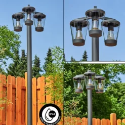 Borne lumineuse Eloida Anthracite, 3 lumières