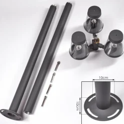 Borne lumineuse Eloida Anthracite, 3 lumières
