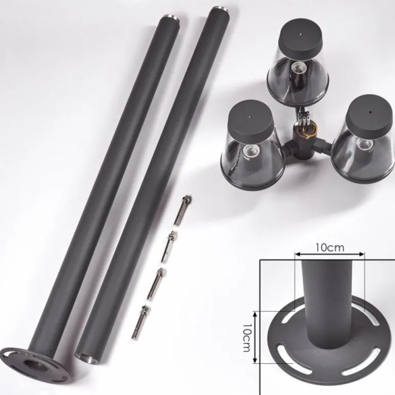 Borne lumineuse Eloida Anthracite, 3 lumières