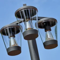 Borne lumineuse Eloida Anthracite, 3 lumières