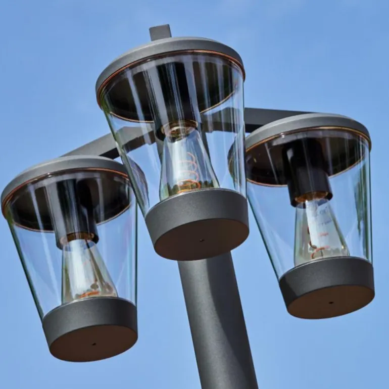 Borne lumineuse Eloida Anthracite, 3 lumières