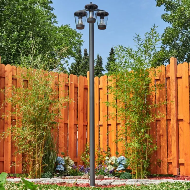 Borne lumineuse Eloida Anthracite, 3 lumières
