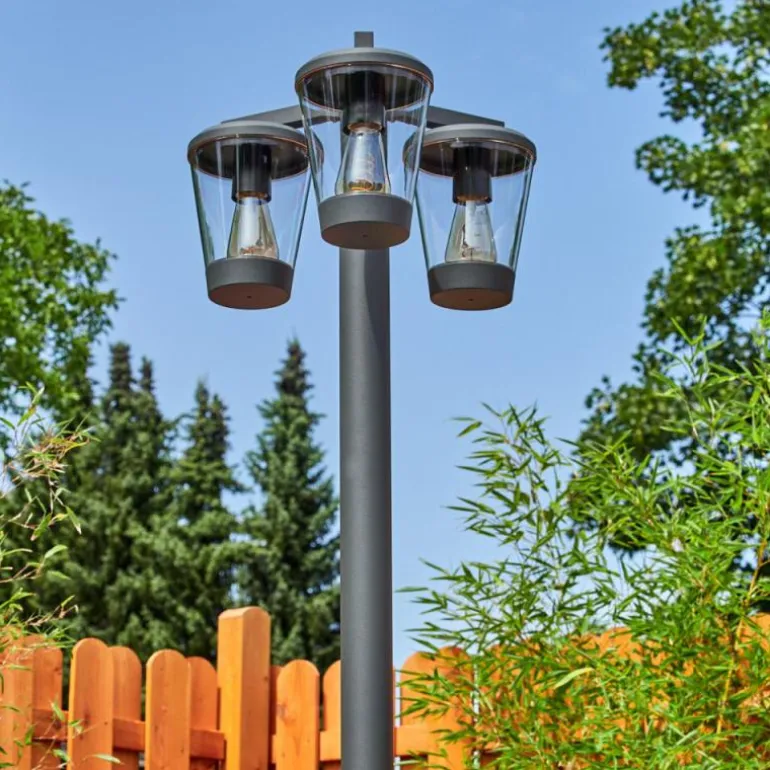 Borne lumineuse Eloida Anthracite, 3 lumières