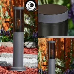 Borne lumineuse Gaborone Anthracite, Noir, 1 lumière