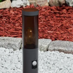 Borne lumineuse Gaborone Anthracite, 1 lumière, Détecteur de mouvement