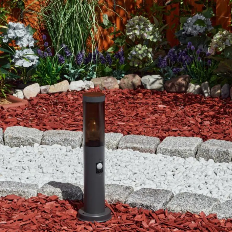Borne lumineuse Gaborone Anthracite, 1 lumière, Détecteur de mouvement