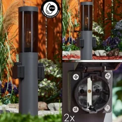 Borne lumineuse Gaborone Anthracite, 1 lumière