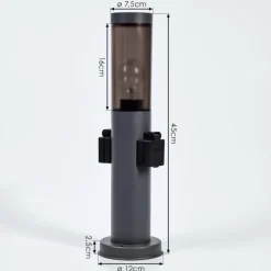 Borne lumineuse Gaborone Anthracite, 1 lumière