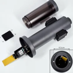 Borne lumineuse Gaborone Anthracite, 1 lumière