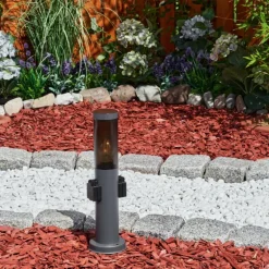 Borne lumineuse Gaborone Anthracite, 1 lumière